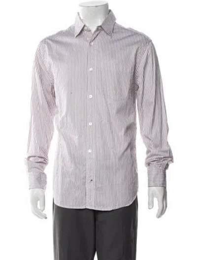 Pre-owned Dunhill Striped Long Sleeve Shirt In Neutral
