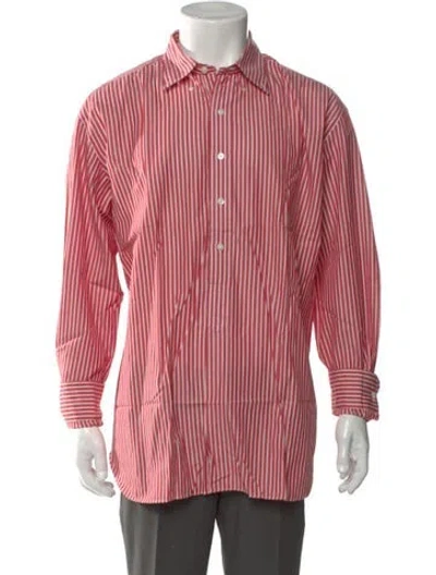 Pre-owned Dunhill Striped Long Sleeve Shirt In Pink