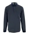Dunhill Striped Long-sleeved Polo Shirt In Black