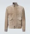Dunhill Suede Field Jacket In Brown
