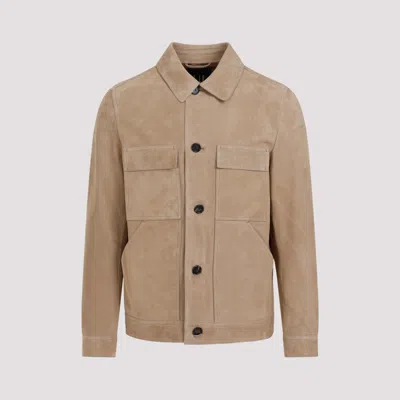 DUNHILL SUEDE TAILORED JACKET