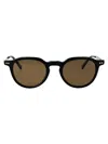 Shop Dunhill Sunglasses In Black-gold-brown