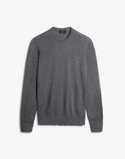 Dunhill Mid Grey Melange Superfine Cashmere Crew Neck Jumper