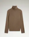 Dunhill Superfine Cashmere Roll Neck Jumper In Sand