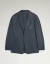 Dunhill Superfine Merino Wool Flannel Cavendish Jacket In Blue
