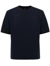 Dunhill T-shirt In Cotton Piquet Blue  In Blu