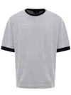 DUNHILL T-SHIRT IN COTTON PIQUET GREY DUNHILL