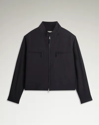 Dunhill Technical Wool Racing Blouson In Blue