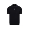 Dunhill Logo Cotton Polo In Black