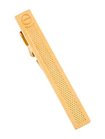 Pre-owned Dunhill Textured Logo Tie-bar In Multicolor