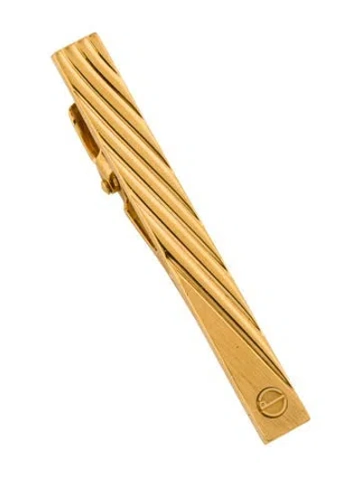 Pre-owned Dunhill Textured Logo Tie-clip In Multicolor