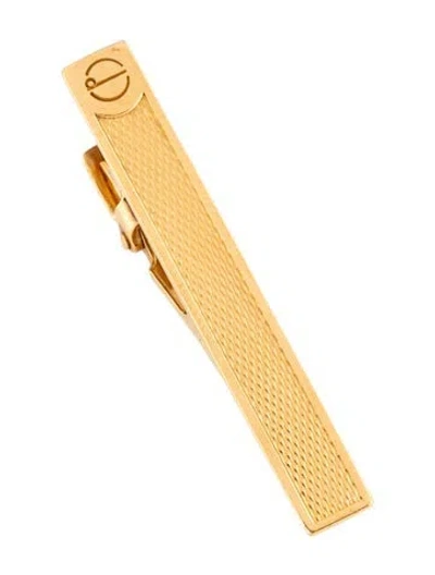Pre-owned Dunhill Textured Logo Tie-clip In Multicolor