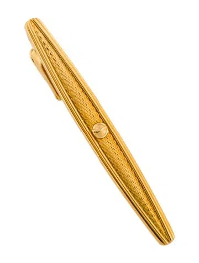 Pre-owned Dunhill Textured Tie-clip In Multicolor