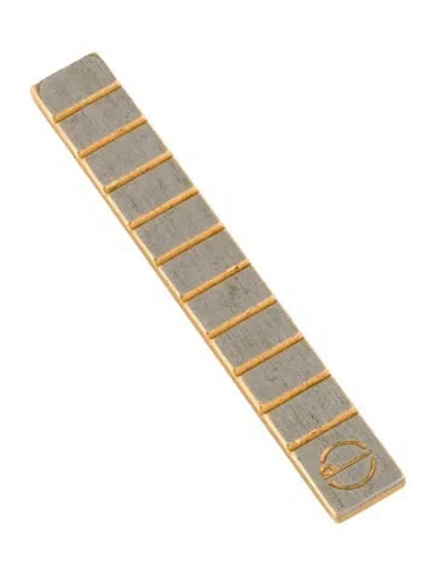 Pre-owned Dunhill Textured Two-tone Tie-bar In Multicolor