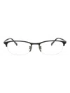 Dunhill 52mm Half Rim Rectangular Optical Glasses In Purple