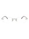 Dunhill 56mm Rimless Rectangular Optical Glasses In Gray