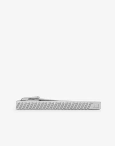 Dunhill Transmission Tie Bar In Silver/crystal