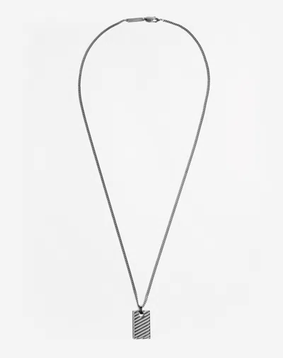 Dunhill Transmission White Gold Necklace In Metallic