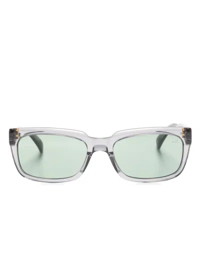 Dunhill Transparent Rectangular-frame Sunglasses In Metallic