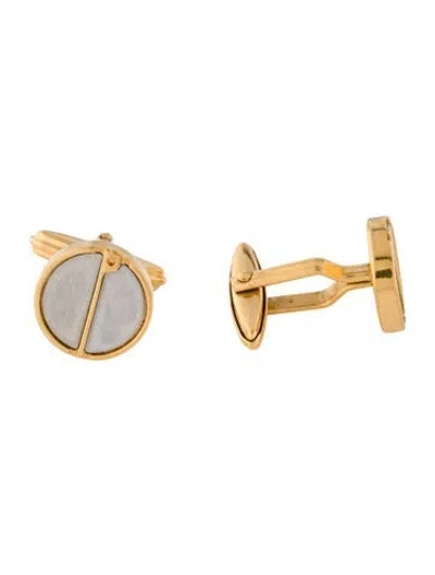 Pre-owned Dunhill Two -tone Logo Cufflinks In Multi