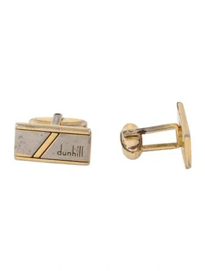 Pre-owned Dunhill Two - Tone Logo Cufflinks In Multi