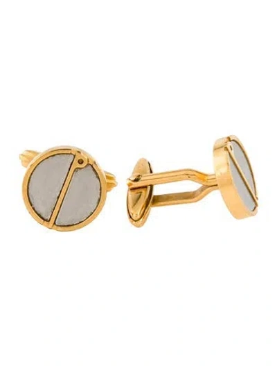 Pre-owned Dunhill Two Tone Logo Cufflinks In Multi
