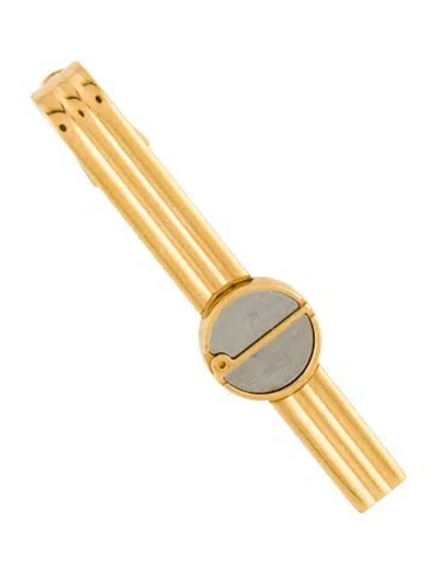 Pre-owned Dunhill Two Tone Logo Tie Clip In Multi