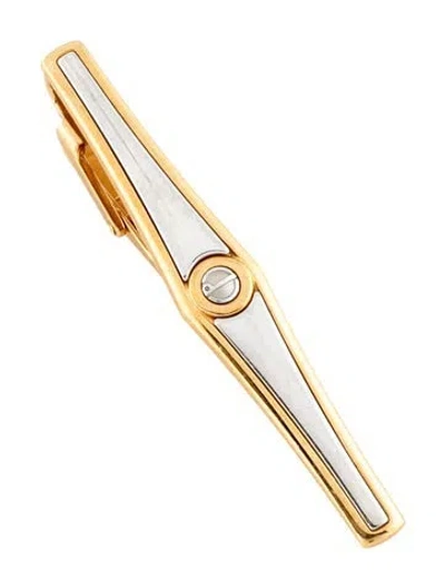 Pre-owned Dunhill Two Tone Logo Tie Clip In Multicolor