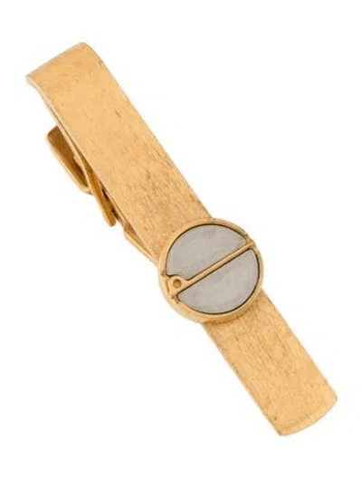 Pre-owned Dunhill Two Tone Logo Tie Clip In Multicolor