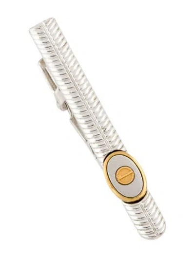 Pre-owned Dunhill Two Tone Logo Tie Clip In Multicolor