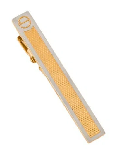 Pre-owned Dunhill Two Tone Logo Tie Clip In Multicolor