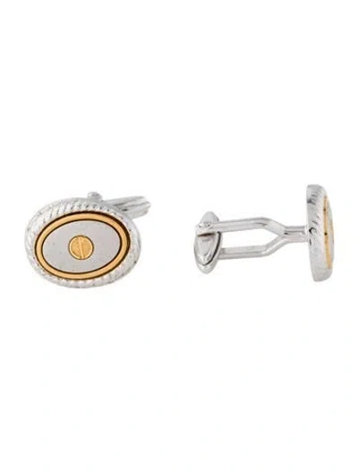 Pre-owned Dunhill Two - Tone Textured Cufflinks In Multi