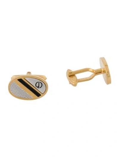 Pre-owned Dunhill Two-tone Enamel Cufflink In Multi