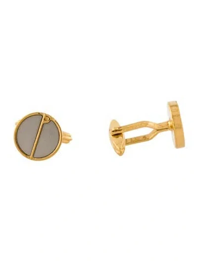 Pre-owned Dunhill Two-tone Logo Cufflinks In Multi