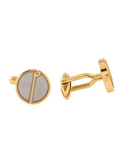 Pre-owned Dunhill Two-tone Logo Cufflinks In Multi