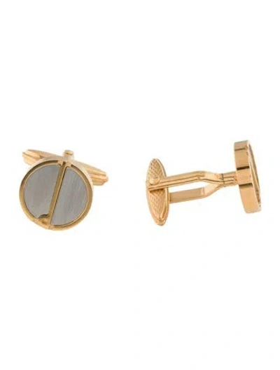 Pre-owned Dunhill Two-tone Logo Cufflinks In Multi