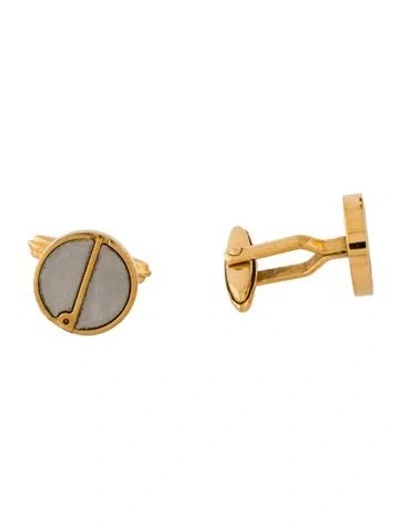 Pre-owned Dunhill Two-tone Logo Cufflinks In Multi