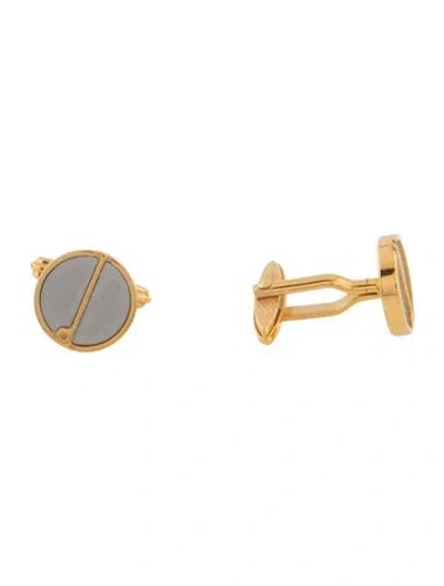 Pre-owned Dunhill Two-tone Logo Cufflinks In Multicolor
