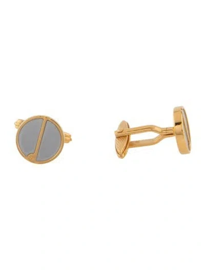 Pre-owned Dunhill Two-tone Logo Cufflinks In Multicolor