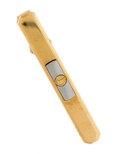 Pre-owned Dunhill Two-tone Logo Tie Bar In Multi