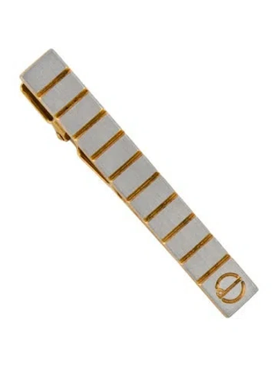 Pre-owned Dunhill Two-tone Logo Tie Clip In Multi