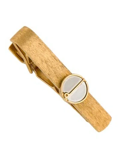 Pre-owned Dunhill Two-tone Logo Tie Clip In Multi