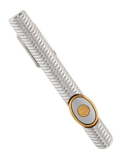Pre-owned Dunhill Two-tone Logo Tie Clip In Multi