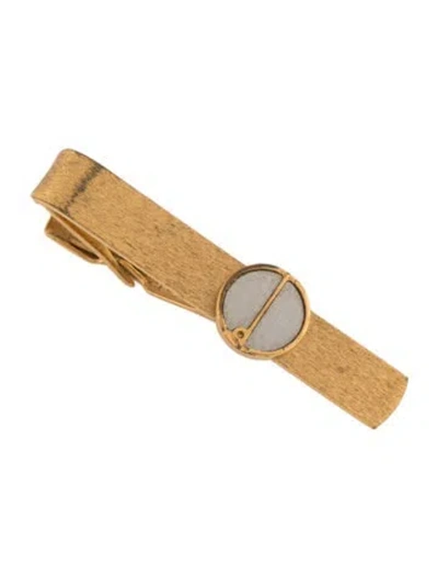 Pre-owned Dunhill Two-tone Logo Tie Clip In Multi