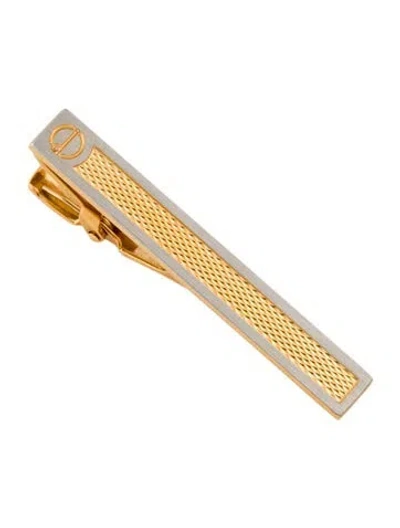 Pre-owned Dunhill Two-tone Logo Tie Clip In Multicolor