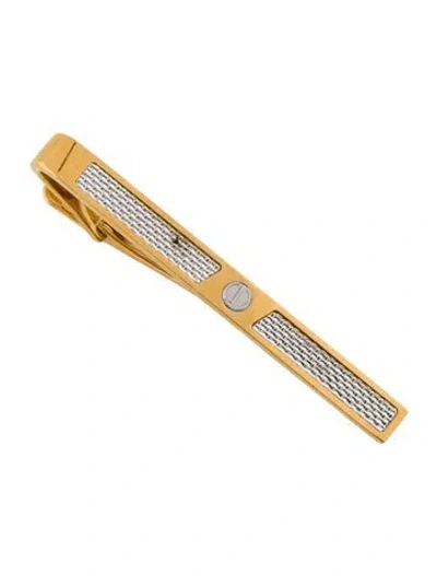 Pre-owned Dunhill Two-tone Logo Tie Pin In Multi