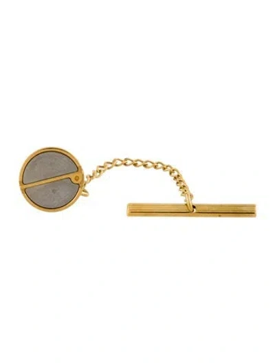Pre-owned Dunhill Two-tone Logo Tie Tack In Multi