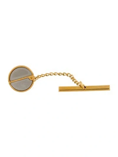 Pre-owned Dunhill Two-tone Logo Tie Tack In Multi