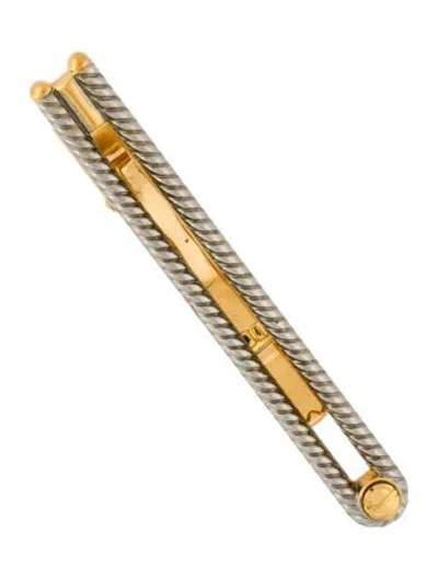 Pre-owned Dunhill Two-tone Rope Tie Bar In Multi