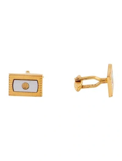 Pre-owned Dunhill Two-tone Square Cufflinks In Multicolor